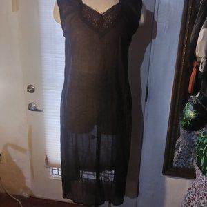 med black slip dress